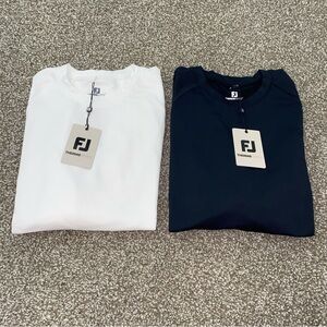 NWT FootJoy Thermoseries Set of 2 Fleece Base Layer White & Black